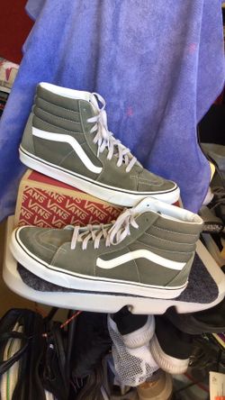 Vans SK8-Hi high-top sneakers in olive green/ grey color way size men’s 13