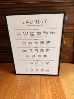 Framed Laundry Care Symbols Guide