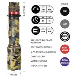  Police Security Trac-Tact Camo LED flashlight