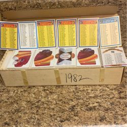 Box of ‘82 DonRuss baseball cards