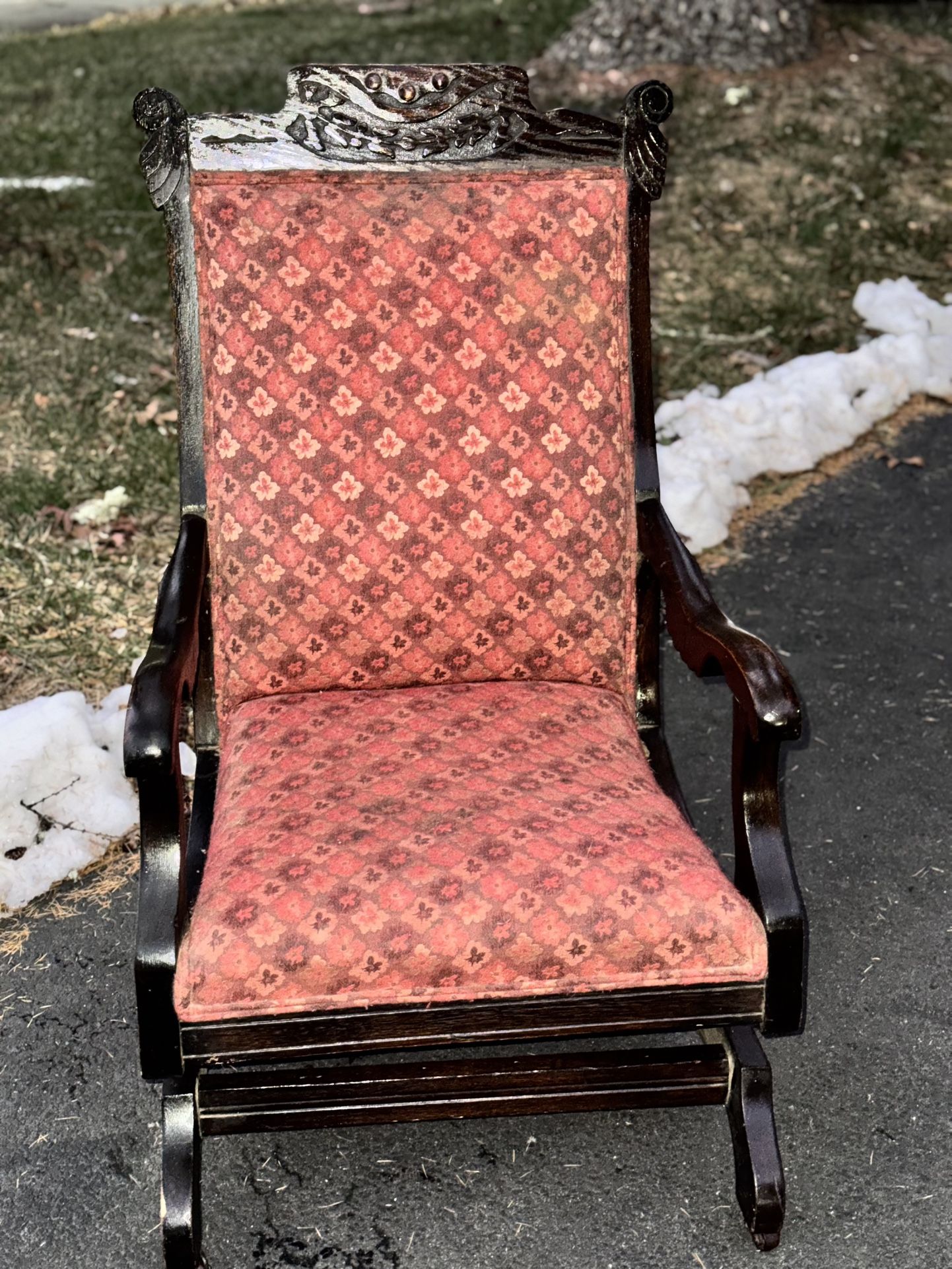 Eastlake Antique Slider/Rocker Chair
