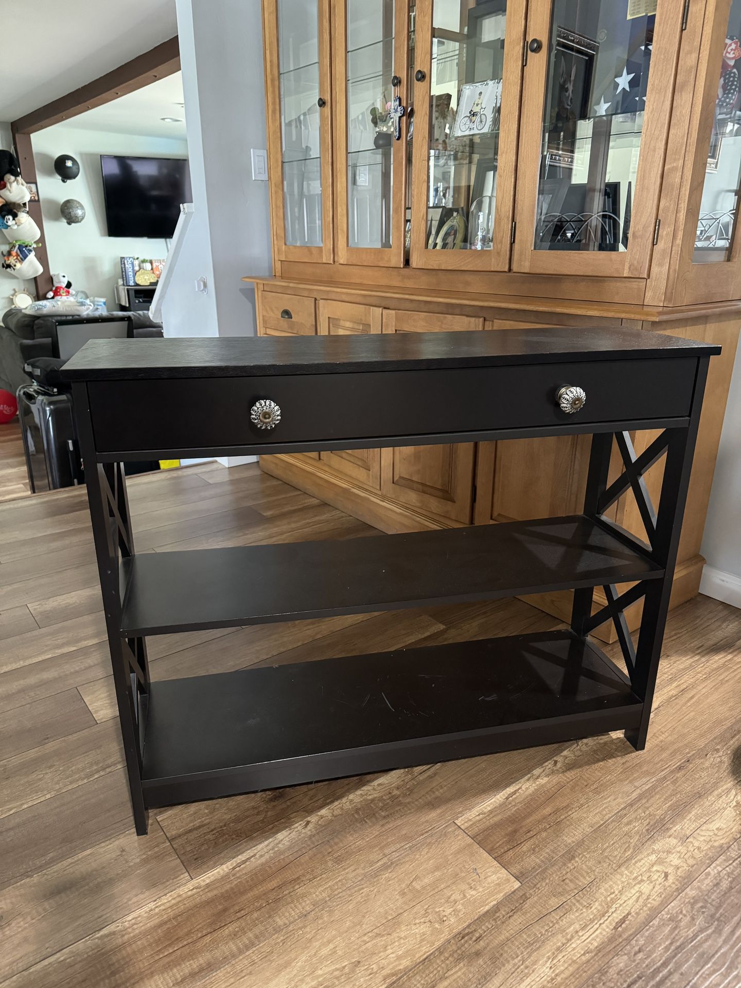 Black Entryway Table With Storage