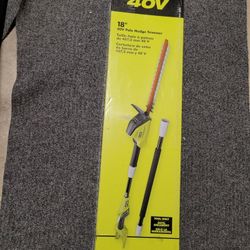 NEW RYOBI RY40603BTL 40V 18 INCH CORDLESS POLE HEDGE TRIMMER - TOOL ONLY