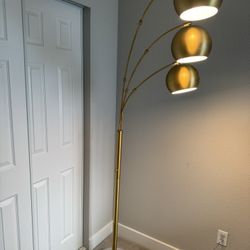Gold Overarching Lamp with Marble Base