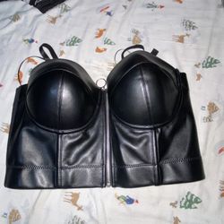 Leather Crop Tops And Corsets 