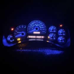 Blue Transmission Temp Gauge Cluster GMC/Chevy 