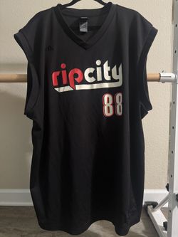  Adidas Rip City Blazers Batum #88 Black Sleeveless Jersey Size 2XL Official 