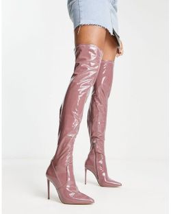 Steve Madden Vanquish Pink Patent OVER THE KNEE Boot -  | Color: Pink