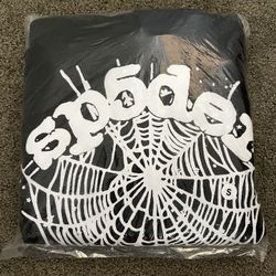 Sp5der Hoodie OG Web Black And White
