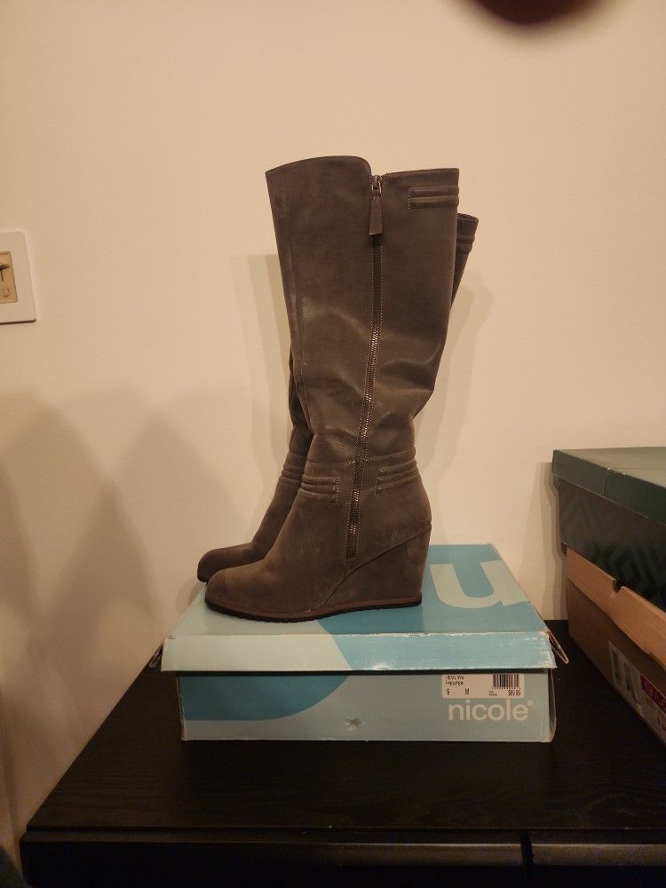 Knee High Wedge boots