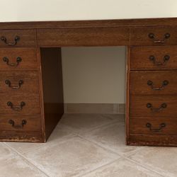 8 Drawer Solid Wood Desk