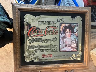 Vintage Coca-Cola Advertising Mirror Sign