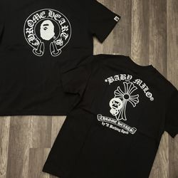Bape Chrome Hearts Tee Black White Size Small (new)