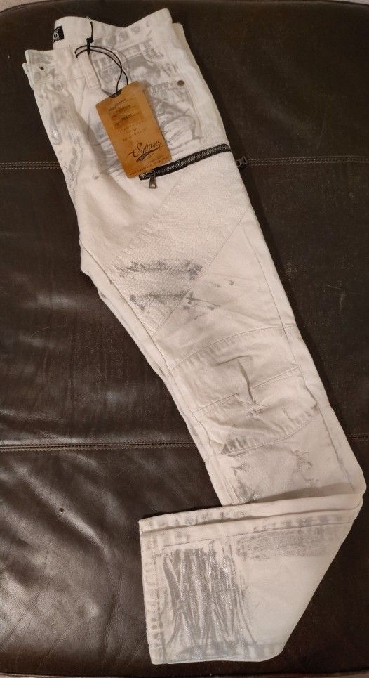 New With Tags Square Zero Biker Slim Moto Jeans