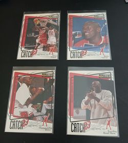 Michael Jordan cards.  $5 each or the  $15 for the 4 cards together