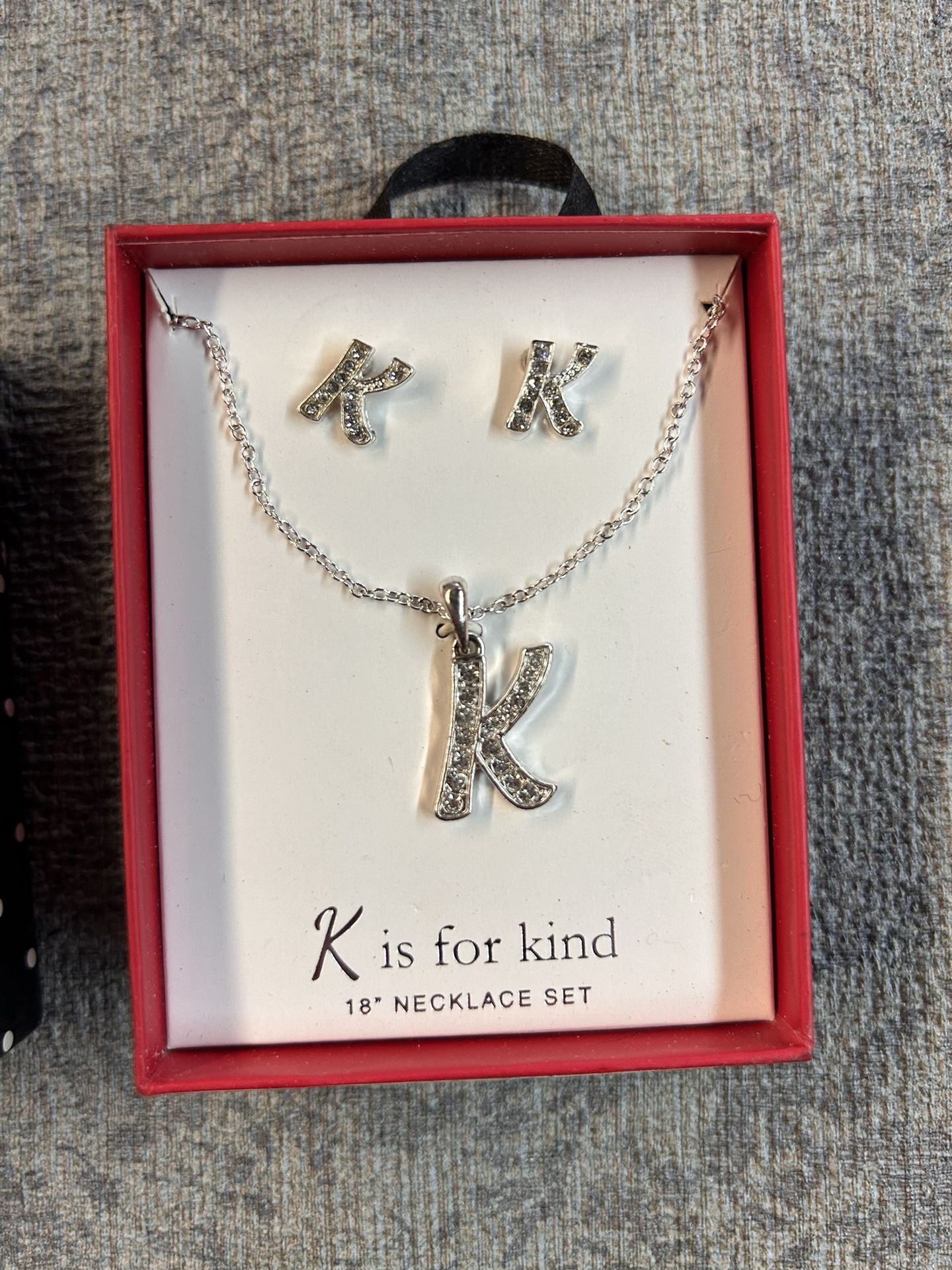 K Is For Kind Necklace And Earrings