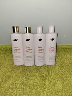 2 Shampoo And 2 Conditioner Dove UV Repair & Glow