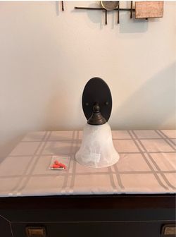 New Oil Rubbed Bronze Wall Sconce with Glass Shade
