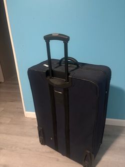 Large Navy Blue Rolling Suitcase