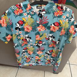 Disney Mickey Mouse Button Up Short Sleeve