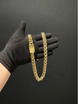 14K Gold filled Custom box lock chino link chain