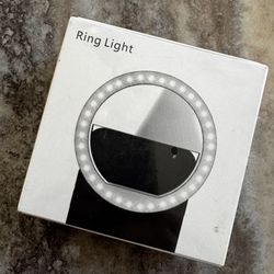 NIB- Phone Selfie Rechargeable Ring Light For Smart Phone