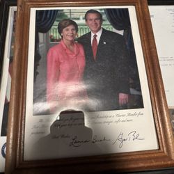 George And Laura Bush Autographed Picture
