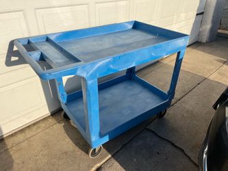 Uline Utility Cart - Standard, 45 x 25 x 33", Blue