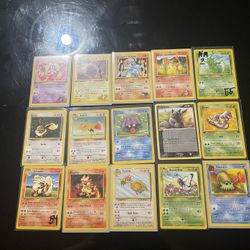 SELLING 15 VINTAGE POKEMON CARDS (YOU HAVE TO MEET UP NEAR ME)