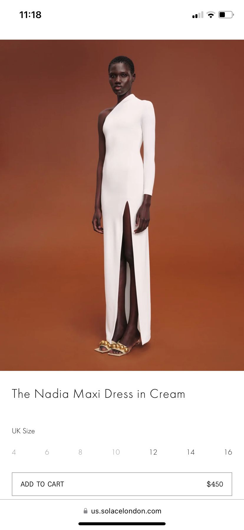The Nadia Maxi Dress in Cream, Size 2, By Solace London