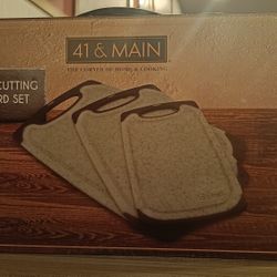 41 & Main Cutting Boards for Kitchen w/Juice Groove Non Slip Handles Reversible Plastic Cutting Board Dishwasher Safe Cutting Boards Brand New 