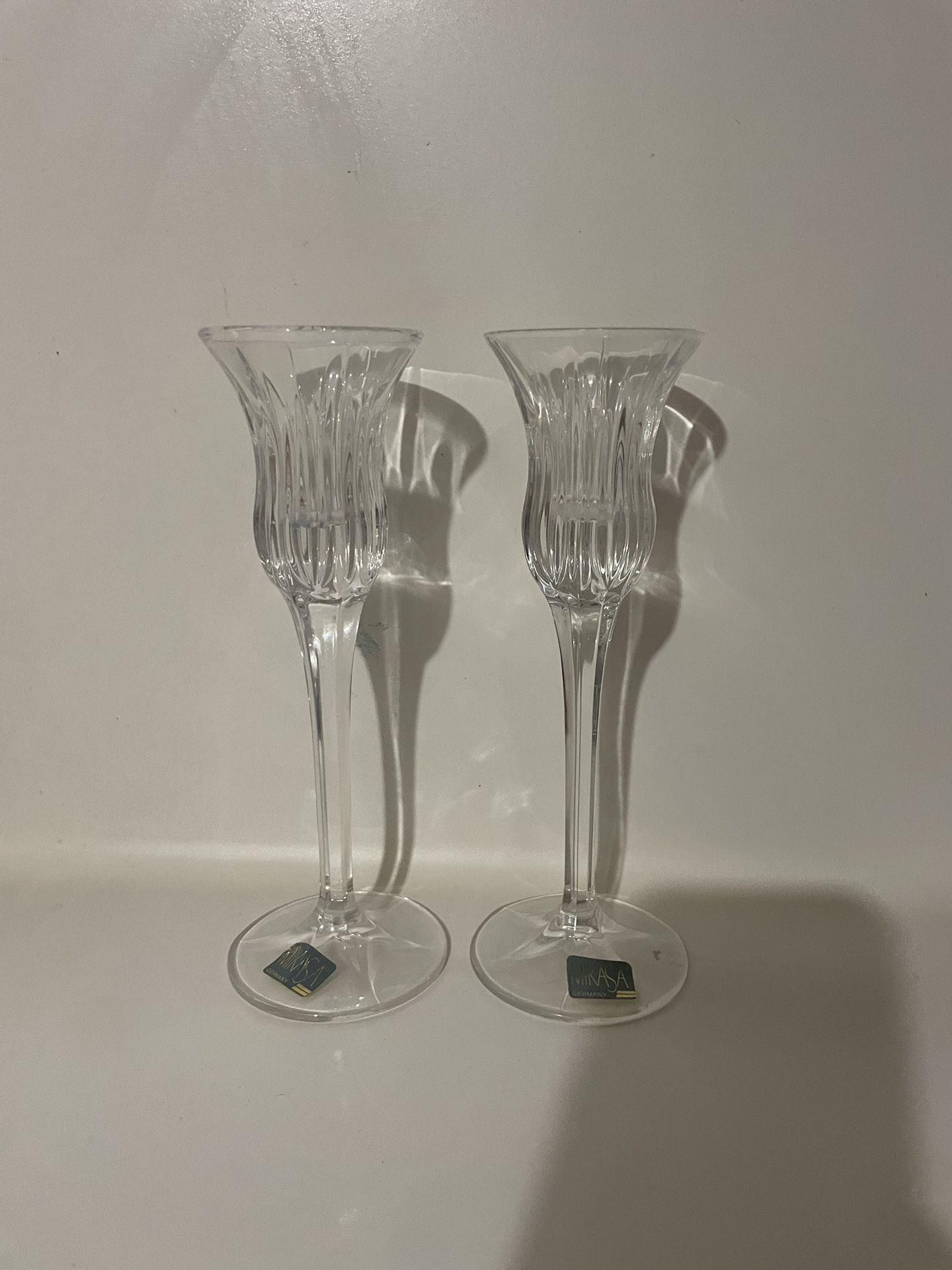 Mikasa Crystal Candle Holders 