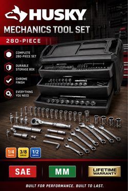 Husky 280-Piece Mechanics Tool Set