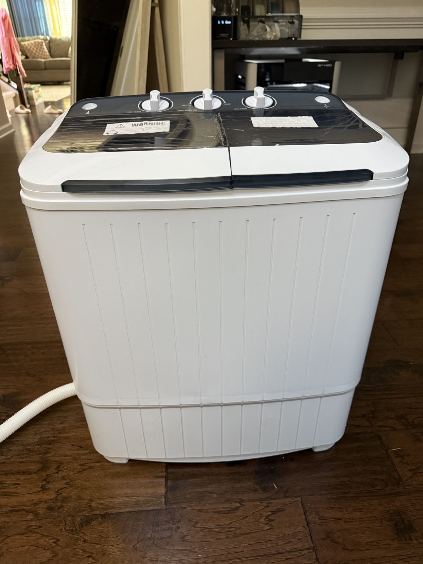 Brand new Portable Washing Machine with Longer Hose, Twin Tub Washer Mini Compact Laundry Machine with Drain Pump, 16lbs Portable Washer Dryer Combo f