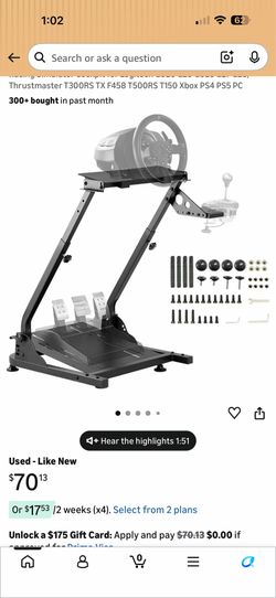 Racing wheel stand