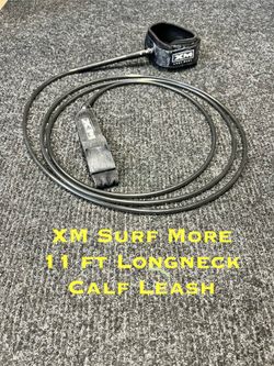 XM Surf More Extra Long 11 Ft Calf Cuff Longboard Noserider and SUP Leash