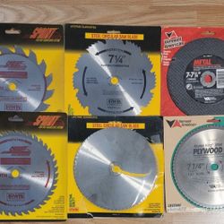 6 NEW 7-1/4" Circular Saw Blades .