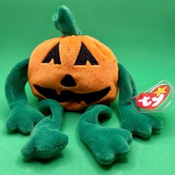 Ty Beanie Babies | Pumkin the Jack-o-Lantern |  5th Gen Hand Tag | 10/31/1998