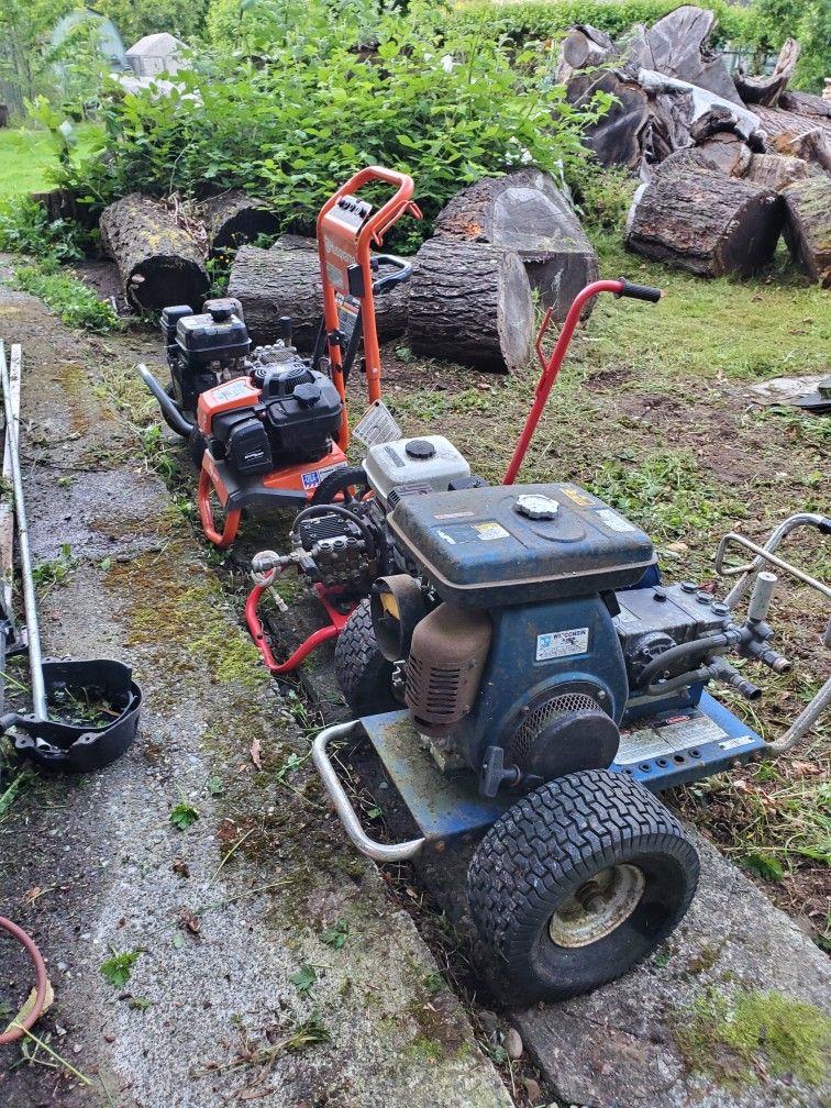 Several Pressure Washers