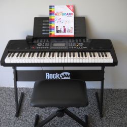 Rock Jam RJ-561 Electric Piano with Adjustable Stand and Bench