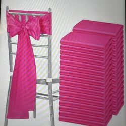 Hot Pink Chair Sashes 