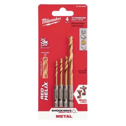 Milwaukee Titanium Drill Bit Set (4-Piece) – 48-89-4644 – New