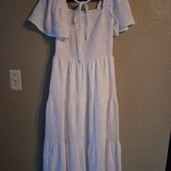 Womens White Beach Dress 