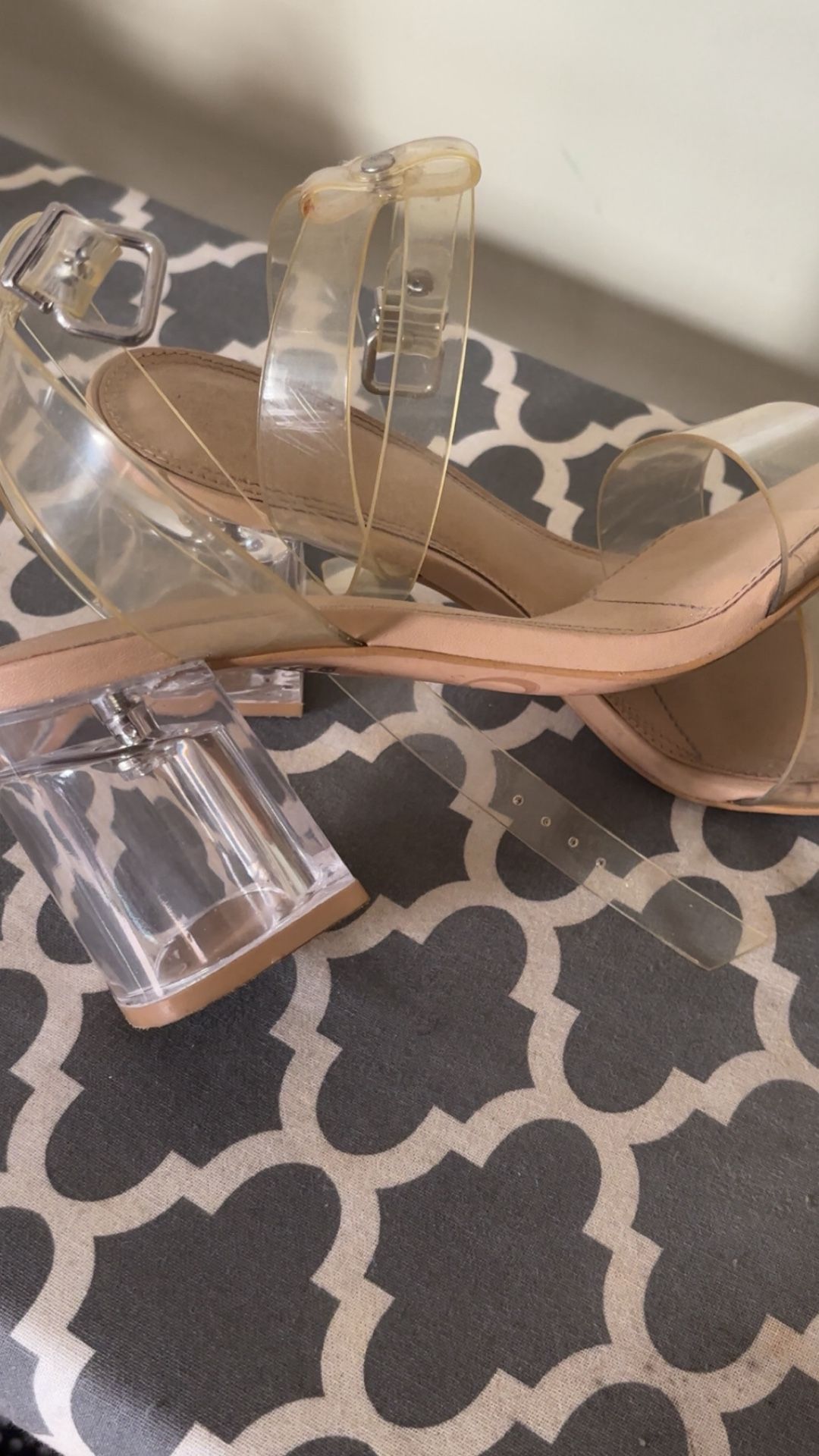 Gianni Bini Clear Sandal Heels— Size 7.5
