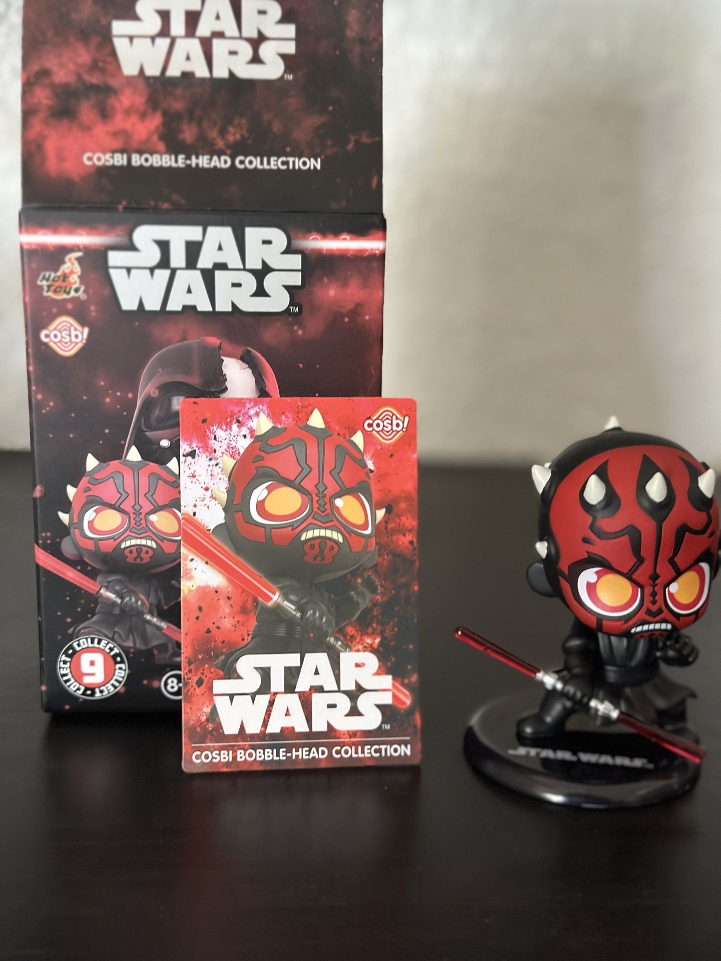 Hot Toys Cosbi Darth Maul Vinyl Figure - Star Wars Dark Side Sith Bobble-Head
