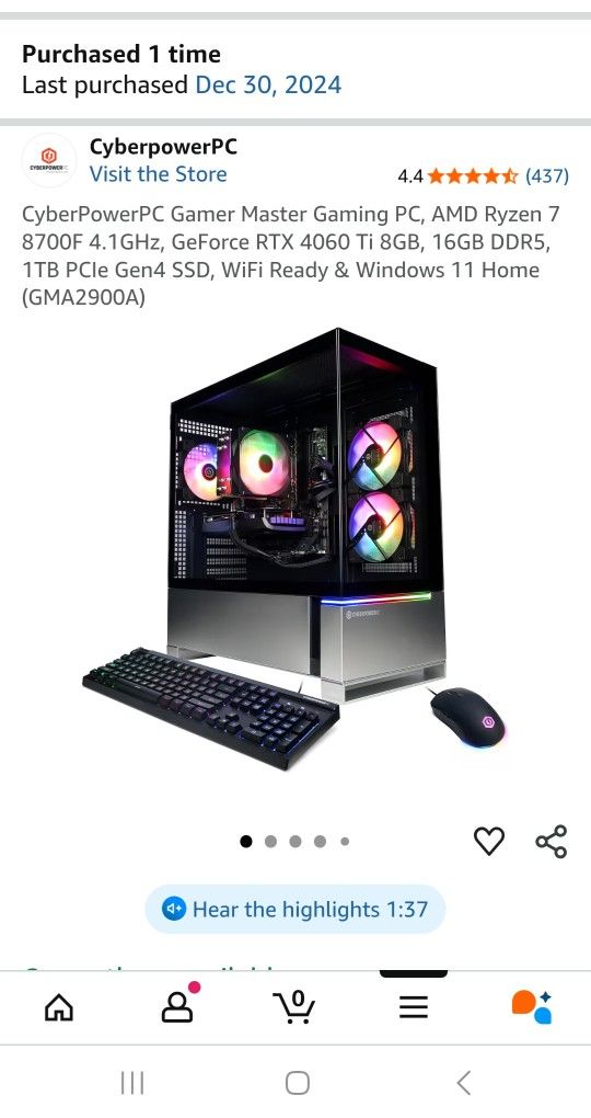 New Desktop with Keyboard and Mouse 