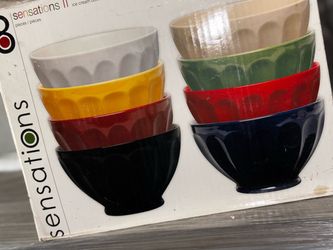 New Multicolor ice cream bowl set