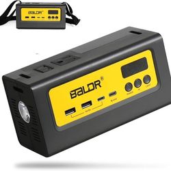 BALDR Portable Power Station 28000mAh, 90Wh LiFePO4 Battery Backup Camping Solar Generator Fast Charging with AC Outlet 150W Peak Power Bank for Home 