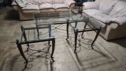 Glass table set