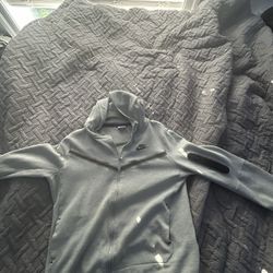 Nike Tech Fleece Full-Zip Windrunner Hoodie 'Dark Grey Heather/Black'